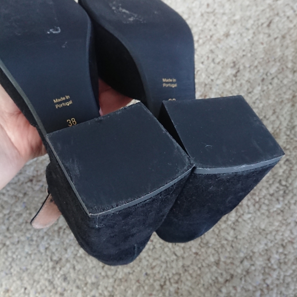 Rebels Black Suede Mary Jane Shoes size 7.5 - Picture 12 of 13